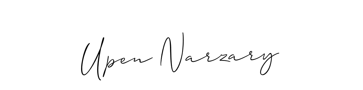 if you are searching for the best signature style for your name Upen Narzary. so please give up your signature search. here we have designed multiple signature styles  using Allison_Script. Upen Narzary signature style 2 images and pictures png