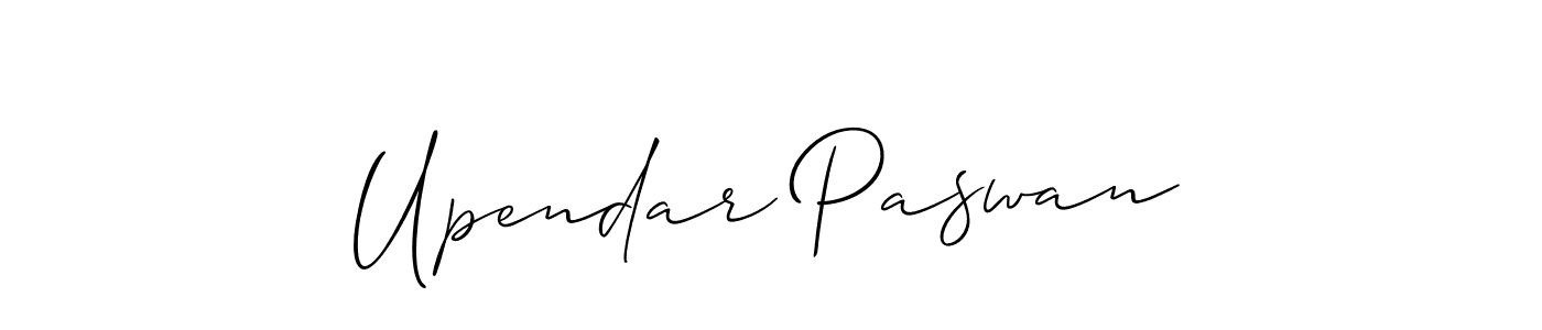 Use a signature maker to create a handwritten signature online. With this signature software, you can design (Allison_Script) your own signature for name Upendar Paswan. Upendar Paswan signature style 2 images and pictures png