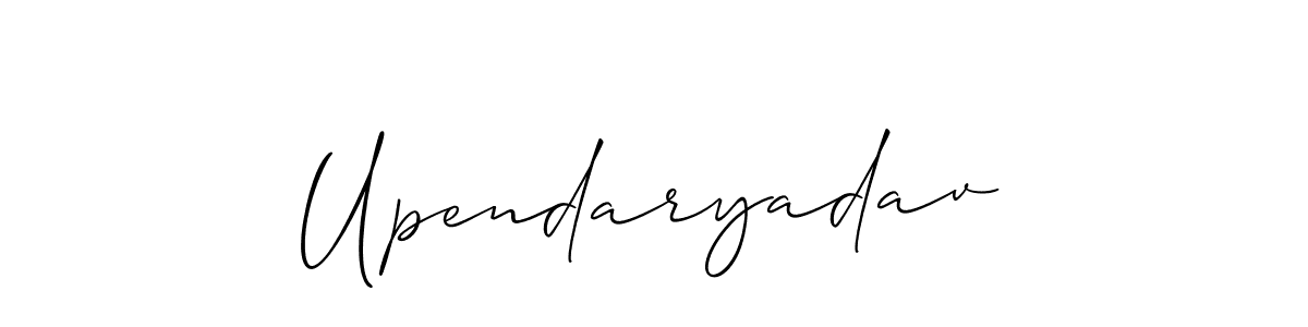 How to make Upendaryadav signature? Allison_Script is a professional autograph style. Create handwritten signature for Upendaryadav name. Upendaryadav signature style 2 images and pictures png