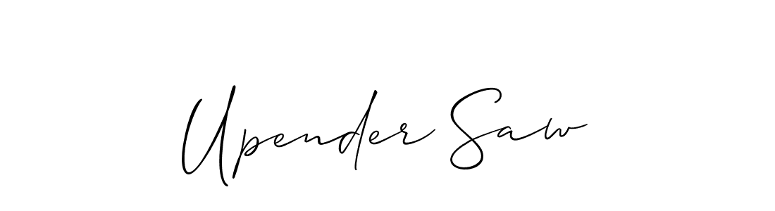 Make a beautiful signature design for name Upender Saw. Use this online signature maker to create a handwritten signature for free. Upender Saw signature style 2 images and pictures png