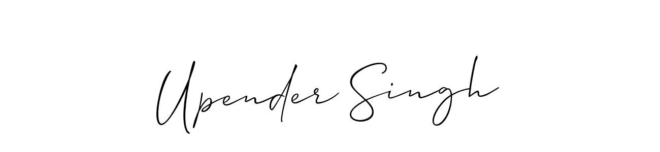 How to Draw Upender Singh signature style? Allison_Script is a latest design signature styles for name Upender Singh. Upender Singh signature style 2 images and pictures png