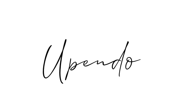 You should practise on your own different ways (Allison_Script) to write your name (Upendo) in signature. don't let someone else do it for you. Upendo signature style 2 images and pictures png