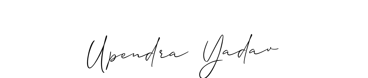 Make a short Upendra  Yadav signature style. Manage your documents anywhere anytime using Allison_Script. Create and add eSignatures, submit forms, share and send files easily. Upendra  Yadav signature style 2 images and pictures png
