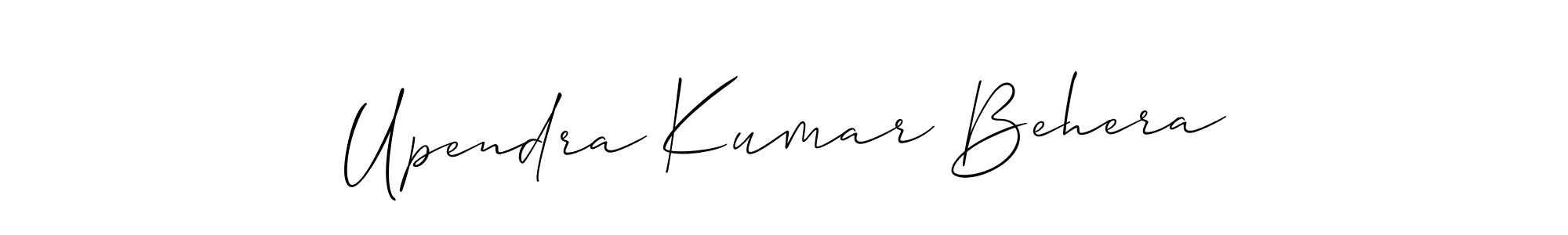 Design your own signature with our free online signature maker. With this signature software, you can create a handwritten (Allison_Script) signature for name Upendra Kumar Behera. Upendra Kumar Behera signature style 2 images and pictures png