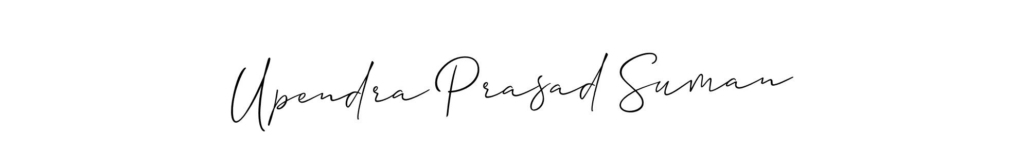 Use a signature maker to create a handwritten signature online. With this signature software, you can design (Allison_Script) your own signature for name Upendra Prasad Suman. Upendra Prasad Suman signature style 2 images and pictures png