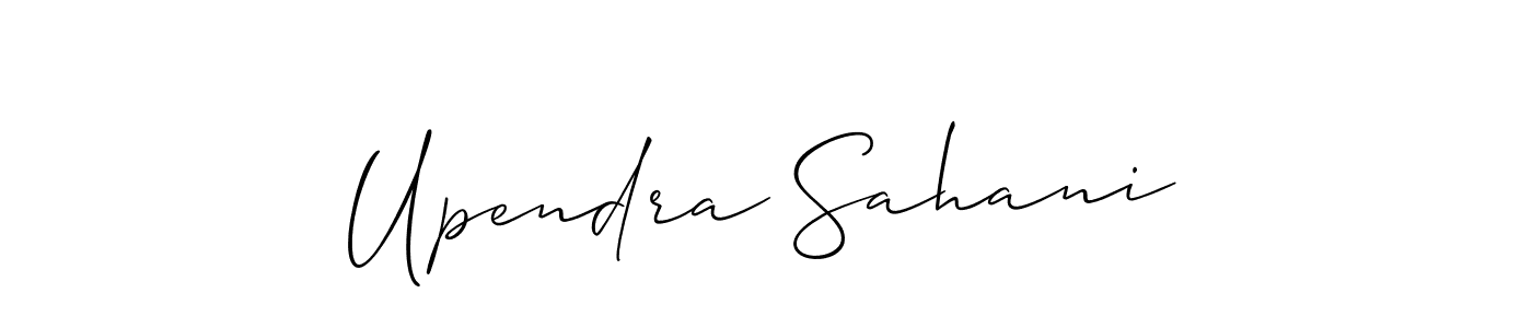 Design your own signature with our free online signature maker. With this signature software, you can create a handwritten (Allison_Script) signature for name Upendra Sahani. Upendra Sahani signature style 2 images and pictures png