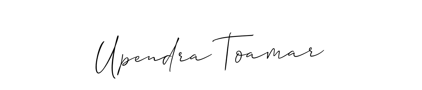 Design your own signature with our free online signature maker. With this signature software, you can create a handwritten (Allison_Script) signature for name Upendra Toamar. Upendra Toamar signature style 2 images and pictures png