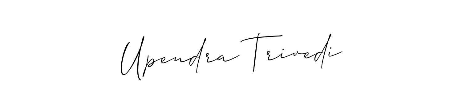 Allison_Script is a professional signature style that is perfect for those who want to add a touch of class to their signature. It is also a great choice for those who want to make their signature more unique. Get Upendra Trivedi name to fancy signature for free. Upendra Trivedi signature style 2 images and pictures png