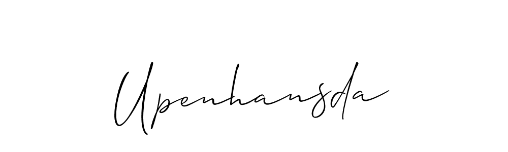 Similarly Allison_Script is the best handwritten signature design. Signature creator online .You can use it as an online autograph creator for name Upenhansda. Upenhansda signature style 2 images and pictures png