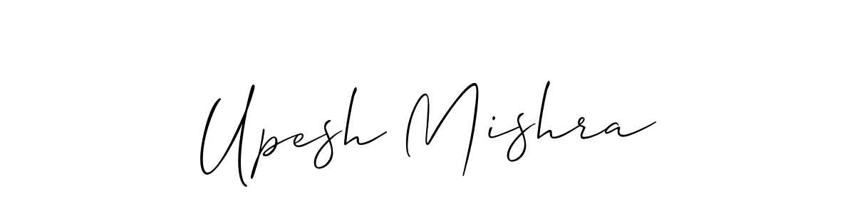 Create a beautiful signature design for name Upesh Mishra. With this signature (Allison_Script) fonts, you can make a handwritten signature for free. Upesh Mishra signature style 2 images and pictures png