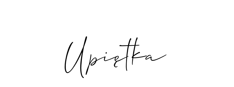 Create a beautiful signature design for name Upiętka. With this signature (Allison_Script) fonts, you can make a handwritten signature for free. Upiętka signature style 2 images and pictures png