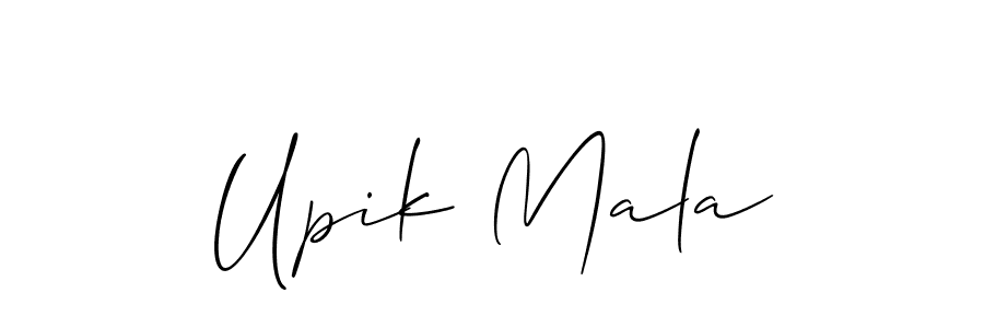 Upik Mala stylish signature style. Best Handwritten Sign (Allison_Script) for my name. Handwritten Signature Collection Ideas for my name Upik Mala. Upik Mala signature style 2 images and pictures png