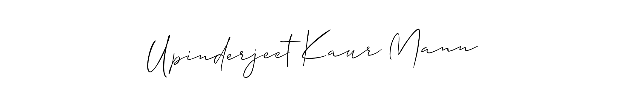 Use a signature maker to create a handwritten signature online. With this signature software, you can design (Allison_Script) your own signature for name Upinderjeet Kaur Mann. Upinderjeet Kaur Mann signature style 2 images and pictures png