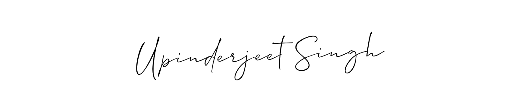 How to make Upinderjeet Singh signature? Allison_Script is a professional autograph style. Create handwritten signature for Upinderjeet Singh name. Upinderjeet Singh signature style 2 images and pictures png