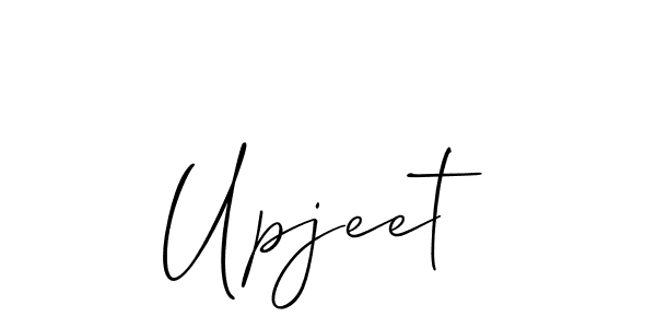 Use a signature maker to create a handwritten signature online. With this signature software, you can design (Allison_Script) your own signature for name Upjeet. Upjeet signature style 2 images and pictures png