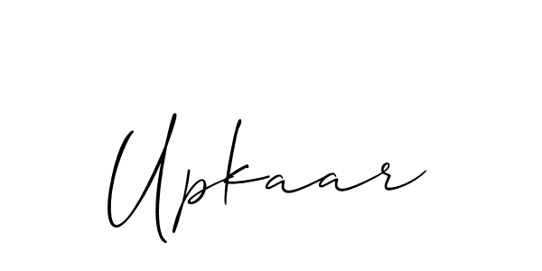 You should practise on your own different ways (Allison_Script) to write your name (Upkaar) in signature. don't let someone else do it for you. Upkaar signature style 2 images and pictures png