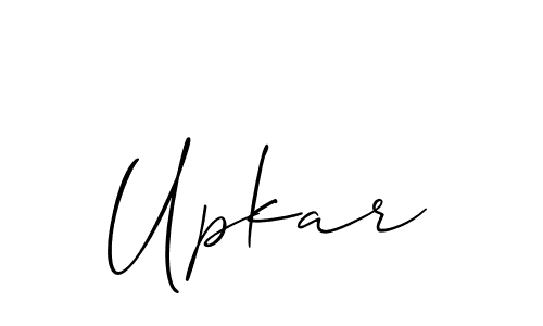 if you are searching for the best signature style for your name Upkar. so please give up your signature search. here we have designed multiple signature styles  using Allison_Script. Upkar signature style 2 images and pictures png