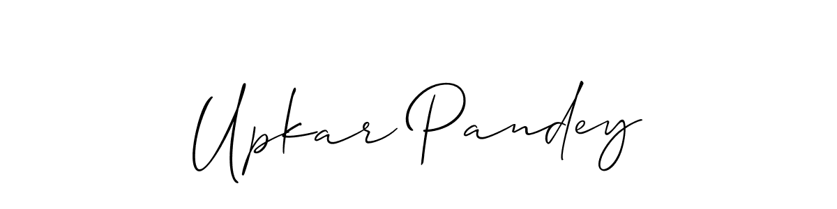 Design your own signature with our free online signature maker. With this signature software, you can create a handwritten (Allison_Script) signature for name Upkar Pandey. Upkar Pandey signature style 2 images and pictures png