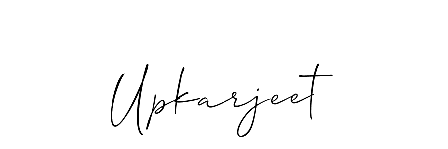 Make a beautiful signature design for name Upkarjeet. With this signature (Allison_Script) style, you can create a handwritten signature for free. Upkarjeet signature style 2 images and pictures png