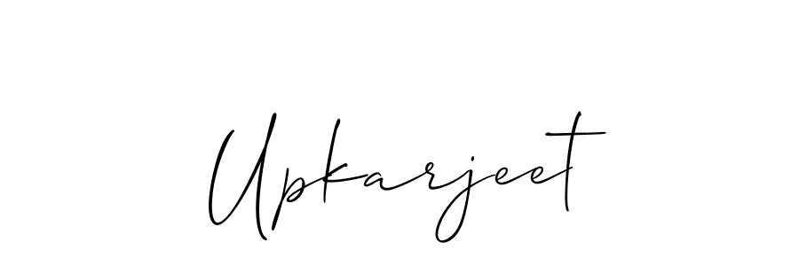 Make a beautiful signature design for name Upkarjeet. With this signature (Allison_Script) style, you can create a handwritten signature for free. Upkarjeet signature style 2 images and pictures png