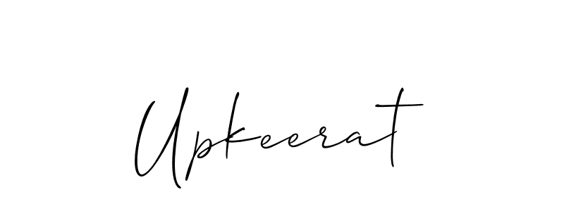 How to make Upkeerat signature? Allison_Script is a professional autograph style. Create handwritten signature for Upkeerat name. Upkeerat signature style 2 images and pictures png