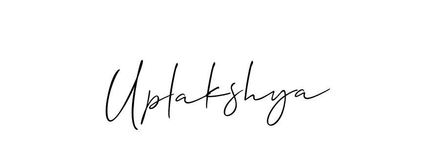 How to make Uplakshya name signature. Use Allison_Script style for creating short signs online. This is the latest handwritten sign. Uplakshya signature style 2 images and pictures png