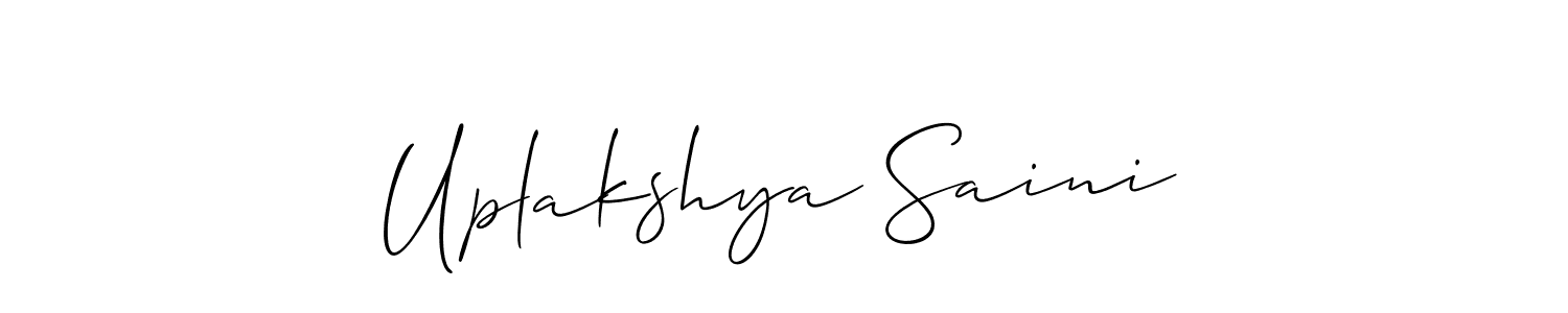 It looks lik you need a new signature style for name Uplakshya Saini. Design unique handwritten (Allison_Script) signature with our free signature maker in just a few clicks. Uplakshya Saini signature style 2 images and pictures png