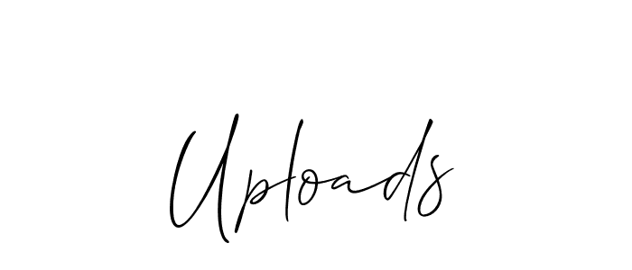 Make a beautiful signature design for name Uploads. With this signature (Allison_Script) style, you can create a handwritten signature for free. Uploads signature style 2 images and pictures png