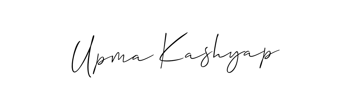 Design your own signature with our free online signature maker. With this signature software, you can create a handwritten (Allison_Script) signature for name Upma Kashyap. Upma Kashyap signature style 2 images and pictures png