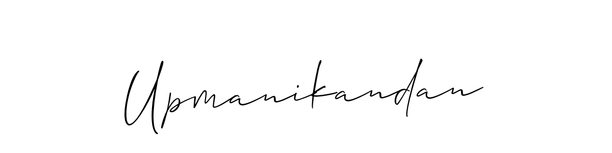 How to Draw Upmanikandan signature style? Allison_Script is a latest design signature styles for name Upmanikandan. Upmanikandan signature style 2 images and pictures png