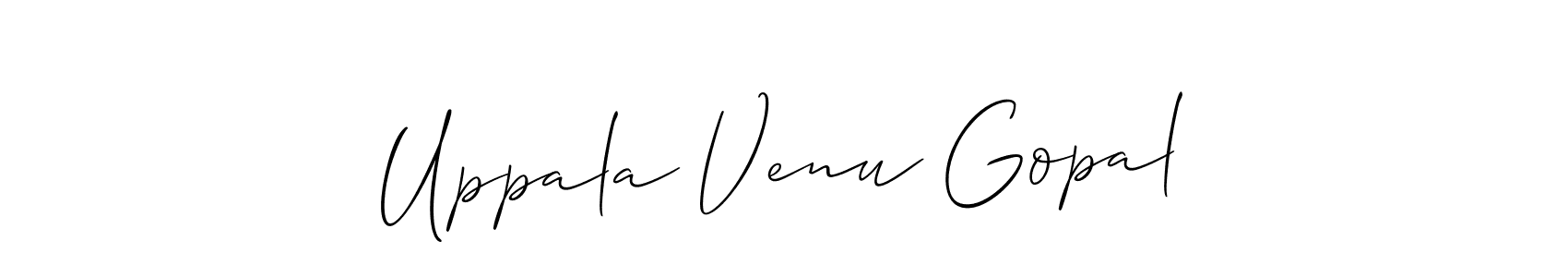How to Draw Uppala Venu Gopal signature style? Allison_Script is a latest design signature styles for name Uppala Venu Gopal. Uppala Venu Gopal signature style 2 images and pictures png