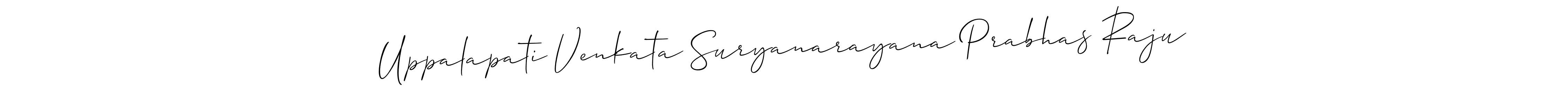 if you are searching for the best signature style for your name Uppalapati Venkata Suryanarayana Prabhas Raju. so please give up your signature search. here we have designed multiple signature styles  using Allison_Script. Uppalapati Venkata Suryanarayana Prabhas Raju signature style 2 images and pictures png