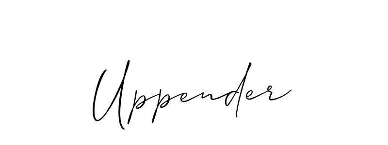 Uppender stylish signature style. Best Handwritten Sign (Allison_Script) for my name. Handwritten Signature Collection Ideas for my name Uppender. Uppender signature style 2 images and pictures png