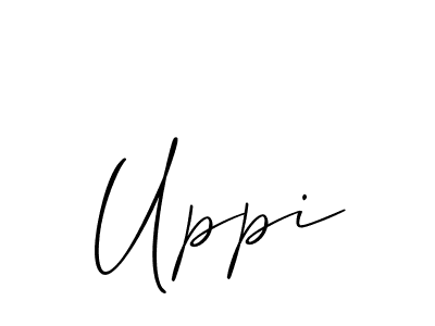 Uppi stylish signature style. Best Handwritten Sign (Allison_Script) for my name. Handwritten Signature Collection Ideas for my name Uppi. Uppi signature style 2 images and pictures png