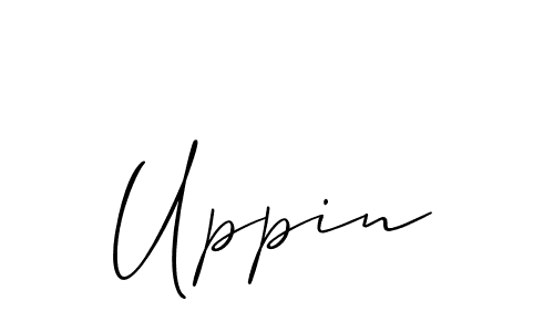 Design your own signature with our free online signature maker. With this signature software, you can create a handwritten (Allison_Script) signature for name Uppin. Uppin signature style 2 images and pictures png