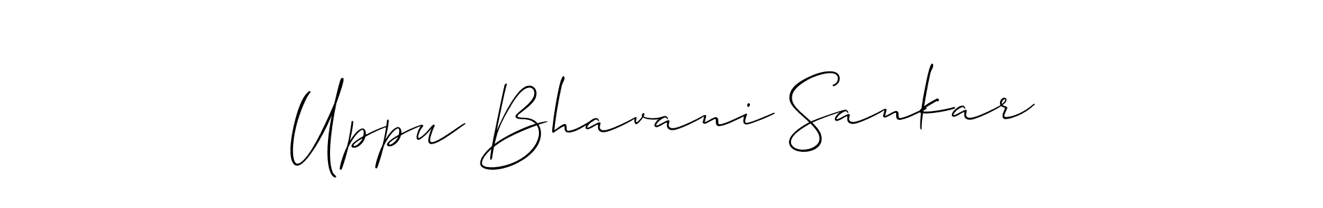 Make a short Uppu Bhavani Sankar signature style. Manage your documents anywhere anytime using Allison_Script. Create and add eSignatures, submit forms, share and send files easily. Uppu Bhavani Sankar signature style 2 images and pictures png