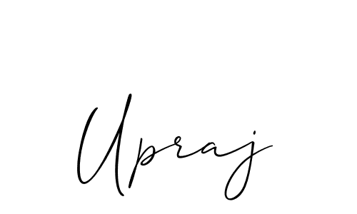 Design your own signature with our free online signature maker. With this signature software, you can create a handwritten (Allison_Script) signature for name Upraj. Upraj signature style 2 images and pictures png
