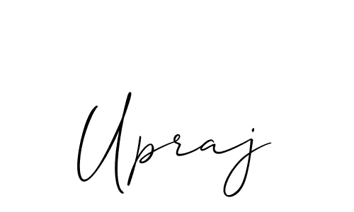 Design your own signature with our free online signature maker. With this signature software, you can create a handwritten (Allison_Script) signature for name Upraj. Upraj signature style 2 images and pictures png