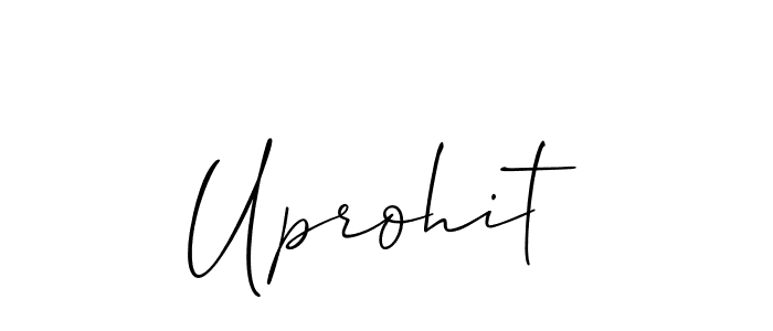 It looks lik you need a new signature style for name Uprohit. Design unique handwritten (Allison_Script) signature with our free signature maker in just a few clicks. Uprohit signature style 2 images and pictures png