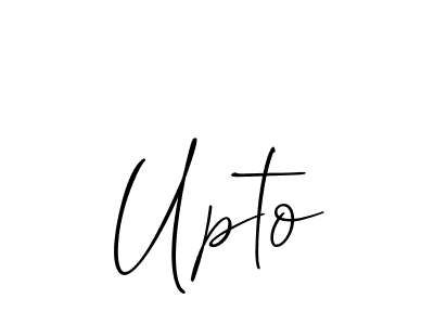 Design your own signature with our free online signature maker. With this signature software, you can create a handwritten (Allison_Script) signature for name Upto. Upto signature style 2 images and pictures png