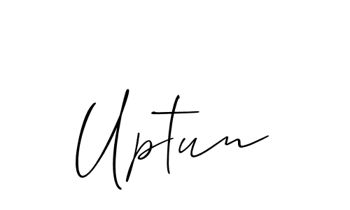 You should practise on your own different ways (Allison_Script) to write your name (Uptun) in signature. don't let someone else do it for you. Uptun signature style 2 images and pictures png