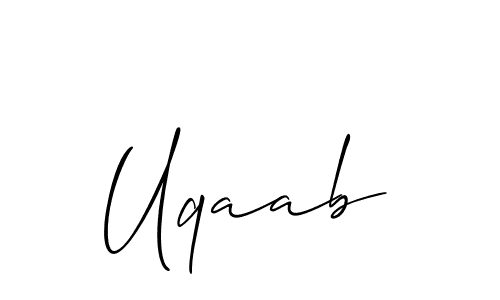 How to make Uqaab signature? Allison_Script is a professional autograph style. Create handwritten signature for Uqaab name. Uqaab signature style 2 images and pictures png