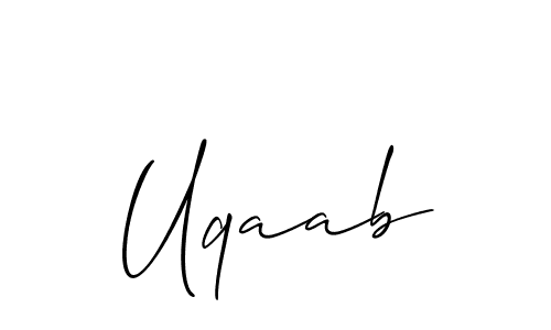 How to make Uqaab signature? Allison_Script is a professional autograph style. Create handwritten signature for Uqaab name. Uqaab signature style 2 images and pictures png