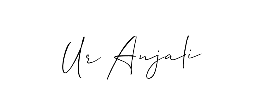 Also You can easily find your signature by using the search form. We will create Ur Anjali name handwritten signature images for you free of cost using Allison_Script sign style. Ur Anjali signature style 2 images and pictures png