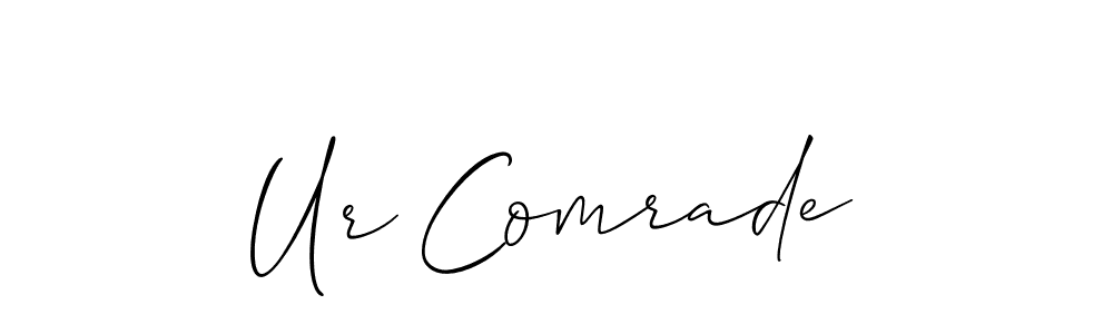 Ur Comrade stylish signature style. Best Handwritten Sign (Allison_Script) for my name. Handwritten Signature Collection Ideas for my name Ur Comrade. Ur Comrade signature style 2 images and pictures png