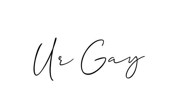Design your own signature with our free online signature maker. With this signature software, you can create a handwritten (Allison_Script) signature for name Ur Gay. Ur Gay signature style 2 images and pictures png