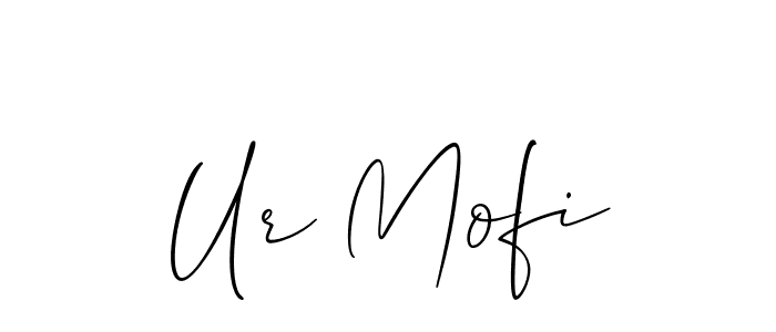 Make a beautiful signature design for name Ur Mofi. With this signature (Allison_Script) style, you can create a handwritten signature for free. Ur Mofi signature style 2 images and pictures png