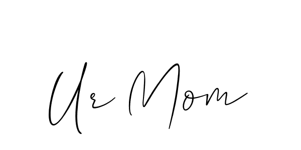 This is the best signature style for the Ur Mom name. Also you like these signature font (Allison_Script). Mix name signature. Ur Mom signature style 2 images and pictures png