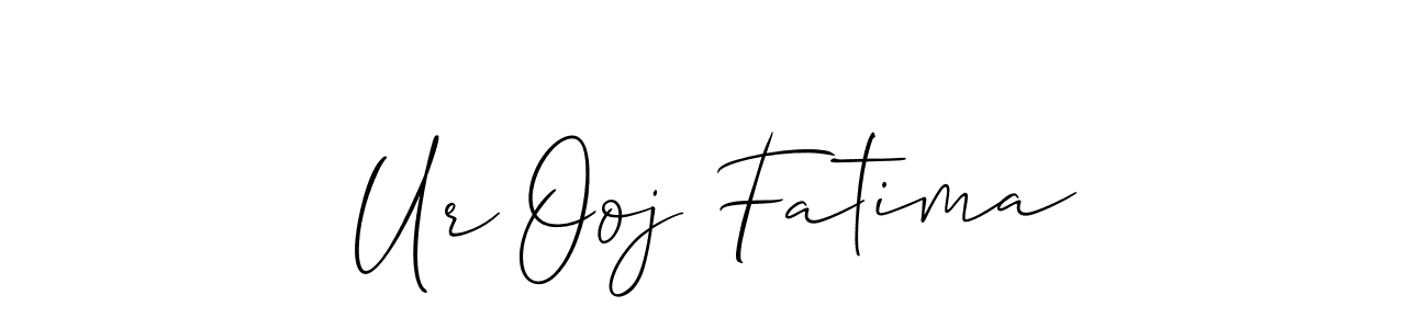 Make a beautiful signature design for name Ur Ooj Fatima. With this signature (Allison_Script) style, you can create a handwritten signature for free. Ur Ooj Fatima signature style 2 images and pictures png