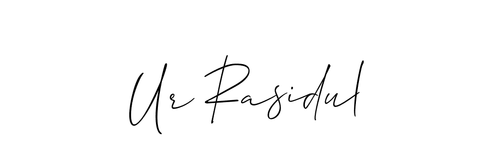 Allison_Script is a professional signature style that is perfect for those who want to add a touch of class to their signature. It is also a great choice for those who want to make their signature more unique. Get Ur Rasidul name to fancy signature for free. Ur Rasidul signature style 2 images and pictures png